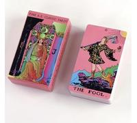 Generico Tarocchi Pink A.E. Classic Tarot - Mazzo Tarocchi Rosa 78 Carte Illustrate | Design Classico Rider Waite | Divinazione, Meditazione, Collezione Esoterica