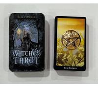 Generico Tarocchi Witches Tarot di Ellen Dugan, Mazzo di Carte dei Tarocchi in Scatola di Latta, Set Completo con Illustrazioni Mistiche