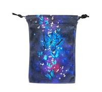 Generico Tarot Bag Drawstring Pouch | 5.12x7.09 Inch Butterfly