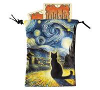 Generico Tarot Card Storage Pouch, Drawstring Bag for Deck Protection,13x18cm Multipurpose Holder for Dice, Jewelry, and Accessories, Perfect for Tarot Enthusiasts and Collectors