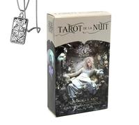 Generico Tarot de la Nuit - Pocket Edition, Cardstock, ideale per principianti, include carte e collana