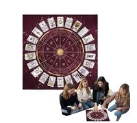 Generico Tarot Table Cloth - 49x49cm Altar Tarot Card Cloth | Flannel Card Pad Metaphysical Square Board Game Mat Tablecloth For Divination, Astrology & Oracles