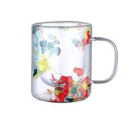 Generico Tasses à Thé en Verre à Double Paroi - Tasses Résistantes à la Chaleur avec Fleurs Séchées | Tasse de 250 ml pour Eau, Café, Vin, Jus, Lait, Tasse à Boisson