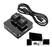 Generico Tastiera da gioco a 2 tasti,Tastiera mini USB | mini USB retroilluminata RGB con ergonomia universale, adatta ai viaggi e alla scuola