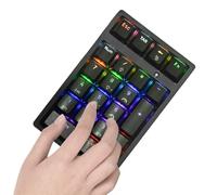 Genérico Tastiera numerica wireless - Tastiera meccanica compatta con USB - Numerico a 21 tasti portatile Mini - per computer portatili, computer desktop e giochi