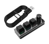Generico Tastiera Programmabile - Tastierino Macro Meccanico, Tastiera Meccanica Wireless Con RGB, Tastieras Macro Con, Tastieras Silenziosa Per Giochi Di Studio E Lavoro Per Uomini E Donne, Per