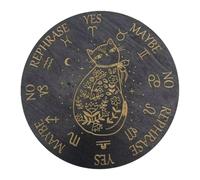 Generico Tavola A Sette Stelle - Piastra per Divinazione con Pendolo in Legno da 15 Cm | Design del Simbolo Metafisico dello Strumento Rabdomante Energetico Rotondo | Decorazione per La Meditazione