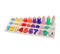 Generico Tavola dei logaritmi - Puzzle a forma di numeri | Gioco di conteggio 'ordinamento delle forme | Gioco di matematica, tabellone puzzle, numeri 3 in 1 e attività cognitive di corrispondenza