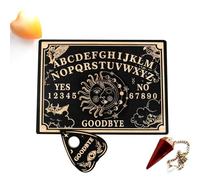 Generico Tavola del Pendolo - Tavola parlante in Legno Nero da 12" con Planchette, Accessorio Magico Ouija inciso | Strumento di divinazione per messaggi spirituali, Kit di Stregoneria metafisica