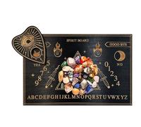 Genérico Tavola di spirito Ouija - Messaggi in legno per prendere decisioni con lettere e numeri | a pendolo spirituale - Decorazione mistica della divinazione - Tavola di Planchette per ni