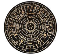 Generico Tavola Divinatoria Pendolo in Legno Grande Rotonda Lettere e Simboli per Divinazione e Spiritualità, Accessorio Decorativo per Rituali e Forniture Stregoneria