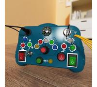 Generico Tavoletta LED per Bambini, Giocattolo Montessori, Lavagna sensoriale per Bambini, interruttori della Luce, attività di apprendimento prescolare, Giocattolo da Viaggio Portatile