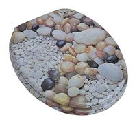 Generico Tavolette WC con Coperchi 2 pz in MDF Design Sassolini,Multicolore,7kg,275918