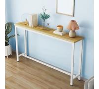 Generico Tavoli Bar Alti, Tavoli Consolle per Corridoio, Tavolino Caffè Sottile Corridoio con Contenitore Piccolo Tavolo Corridoio, per Cucina Ingresso Vestibolo(Walnut,63 * 7.9 * 39.4inch)