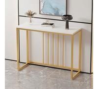 Generico Tavolini consolle da Ingresso in Vetro, tavolini Stretti da Soggiorno, consolle Rettangolare, tavolino d'ingresso Contemporaneo con Gambe in Metallo, Design salvaspazio per Soggiorno, corrid