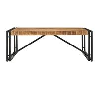 Generico Tavolino 100x100x35 cm in Legno Massello di Mango Grezzo,Marrone,19.22kg,4016667