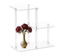 Generico Tavolino Acrilico Trasparente | Tavolino Angolare In Acrilico Trasparente Con 3 Ripiani - Mobile Scaffale Decorativo Per La Casa Per Ingresso Studio Corridoio Bagno Appartamento Soggiorno