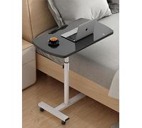 Genérico Tavolino da Letto con Ruote, scrivania portatile mobile, scrivania per computer regolabile, scrivania da divano scorrevole sotto il tavolo del divano, tavolo per laptop, per divano(Black)