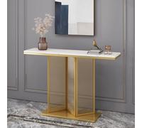 Generico Tavolino Moderno Dorato, consolle da 31,5 Pollici per Ingresso e Soggiorno, Elegante Arredamento per corridoio, Lungo Tavolo da Ingresso, Elegante tavolino da Divano per l'arredamento della