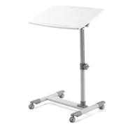 Genérico Tavolino regolabile per laptop, tavolino da letto girevole e inclinabile, tavolino con vassoio TV a C, tavolino da divano per snack, per ufficio, casa e ospedale(White)