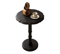 Generico Tavolino Rotondo Vintage, tavolino Piccolo per Divano, tavolino da caffè per Piccoli spazi, Angoli del Soggiorno, per Tutte Le Occasioni (Nero)