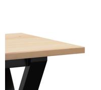 Generico Tavolino Salotto Telaio a Y 160x40x45 cm Legno Pino e Acciaio,Marrone,13.54kg,3282712