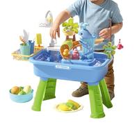Generico Tavolo Ad Acqua - ABS 40x30x25 Cm | Lavello da Gioco Elettrico Aggiornato da 43 Pezzi con Rubinetto A Funzionante, Gioco di Pesca | Set di attività Sensoriali per Bambini in età
