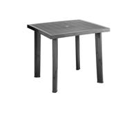 Generico Tavolo COMPONIBILE in PLASTICA Fiocco Quadrato CM 80x75xH 72 Colore Antracite