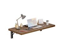 Generico Tavolo Con Ribalta A Parete, Scrivania Galleggiante For Studio Computer, Libreria In Legno Massello Contro Il Muro, Diverse Misure Disponibili, Capacità Di Carico Di 75 Kg(Brown,80x30cm)