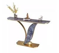Generico Tavolo consolle Moderno con Ripiani portaoggetti - Elegante Tavolo da Ingresso, Divano e corridoio per l'arredamento del Soggiorno - Finitura Oro, 80 cm/31,5 Pollici - Design Versatile ed El
