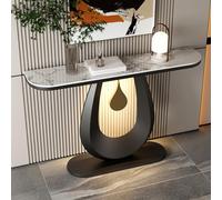 Generico Tavolo consolle Moderno in Stile Industriale - Elegante Tavolo da Ingresso con Struttura in Metallo per casa, Soggiorno, Camera da Letto, Ufficio - Nero, 120x30 cm (47,5x12 Pollici)