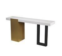 Generico Tavolo consolle Moderno in Stile Rustico, Tavolo da Ingresso Industriale Dorato, tavolino Lungo da Ingresso, tavolino Decorativo per Soggiorno, 120x85 cm/47,2x33,5 Pollici
