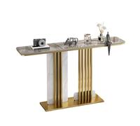 Generico Tavolo consolle per Ingresso, tavolini Stretti con Struttura in Metallo, Tavolo consolle Moderno, tavolini per Ingresso, corridoio, Foyer, Soggiorno (Oro C, 100 cm/39,4 Pollici)