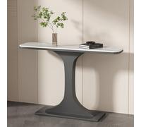 Generico Tavolo consolle per Ingresso, Tavolo consolle Moderno, tavolini Stretti con Struttura in Metallo, per Ingresso, corridoio, Soggiorno, Facile da Montare (Grigio Canna di Fucile A, 120 cm/47,