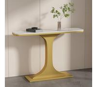Generico Tavolo consolle per Ingresso, Tavolo consolle Moderno, tavolini Stretti con Struttura in Metallo, per Ingresso, corridoio, Soggiorno, Facile da Montare (Oro A, 100 cm/39,4 Pollici)