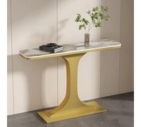 Generico Tavolo consolle per Ingresso, Tavolo consolle Moderno, tavolini Stretti con Struttura in Metallo, per Ingresso, corridoio, Soggiorno, Facile da Montare (Oro B, 120 cm/47,2 Pollici)