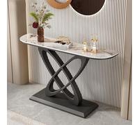 Generico Tavolo consolle Sottile con Base in Metallo Moderno, Design salvaspazio per Soggiorno, Ingresso o Dietro Il Divano