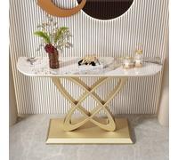 Generico Tavolo consolle Sottile con Base in Metallo Moderno, Design salvaspazio per Soggiorno, Ingresso o Dietro Il Divano