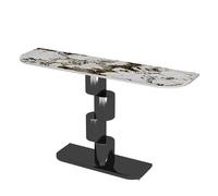 Generico Tavolo consolle Stretto per Soggiorno, Tavolo da corridoio Industriale con Struttura in Metallo, Elegante Tavolo Dietro Il Divano per Ingresso, Foyer e corridoio (Nero, 39,5 x 12 Pollici)