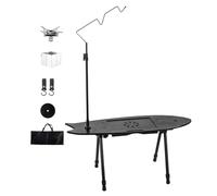 Generico Tavolo Da Campeggio - Mobili in Legno a Forma di Pesce - Tavoli da Campeggio Leggeri e Ripiegabili - per Escursionismo Viaggi BBQ Spiaggia Esterno Interno Giardino Cucina