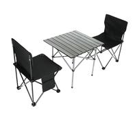 Generico Tavolo Da Campeggio Pieghevole - Set Con Tavolo E Sedie Pieghevoli | Set Oxford Impermeabile Per Picnic, Escursionismo E Pesca | Arredo Esterno Leggero E Compatto