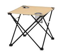 Genérico Tavolo da campeggio pieghevole | Tavolo da viaggio pieghevole con 2 portabicchieri - Accessorio da campeggio portatile per esterno viaggio sala da pranzo giardino spiaggia casa