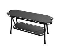 Generico Tavolo da campeggio | Rack di archiviazione in alluminio | Scaffale da campeggio staccabile | Facile installazione | Leggero | 65x19x35 | per i viaggi