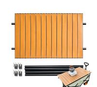 Generico Tavolo da giardino portatile - Solid Metal Board per esterno | Attrezzatura pieghevole Camping, cortile, terrazza, rimorchio | Supporto picnic versatile BBQ Usa il viaggio domestico