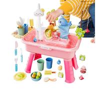 Genérico Tavolo da gioco acqua - 54 x 29 x 53 cm ABS | Kit 4 in 1 giocattoli per pesci Set sensoriale esterno divertimento infantile compleanno estetico salute casa patio piscina evento