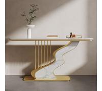 Generico Tavolo da Ingresso Stretto, Tavolo consolle Industriale per Soggiorno, corridoio, Camera da Letto - Design salvaspazio