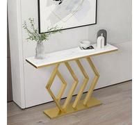 Generico Tavolo da Ingresso, tavolini rettangolari Dietro Il Divano, Accento in Legno Stretto, per Ingresso, Soggiorno, corridoio, Foyer, Facile da Montare (Oro A, 120 cm/47,2 Pollici)