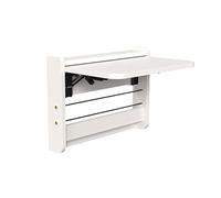 Generico Tavolo da lavoro pieghevole a parete, scrivania pieghevole in legno massello per lavanderia, per studio, camera da letto, bagno, cucina, ristorante, bar, scrivania per computer con corda ela