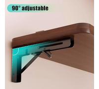 Generico Tavolo Da Parete Pieghevole In Legno, Scrivania Porta Pc, Tavolino Da Parete Ribaltabile, Scaffale A Muro Richiudibile Per Soggiorno, Cucina E Studio(Brown,60x40cm/24x16in)