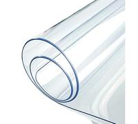Generico Tavolo da Tavolo da Tavolo da Sala da Pranzo Rettangolare in PVC ， Tavolo Trasparente ， Impermeabile e Non Slittamento e a Prova di Olio - per Cucina e pranzo3mm, 60x100cm/24x39in